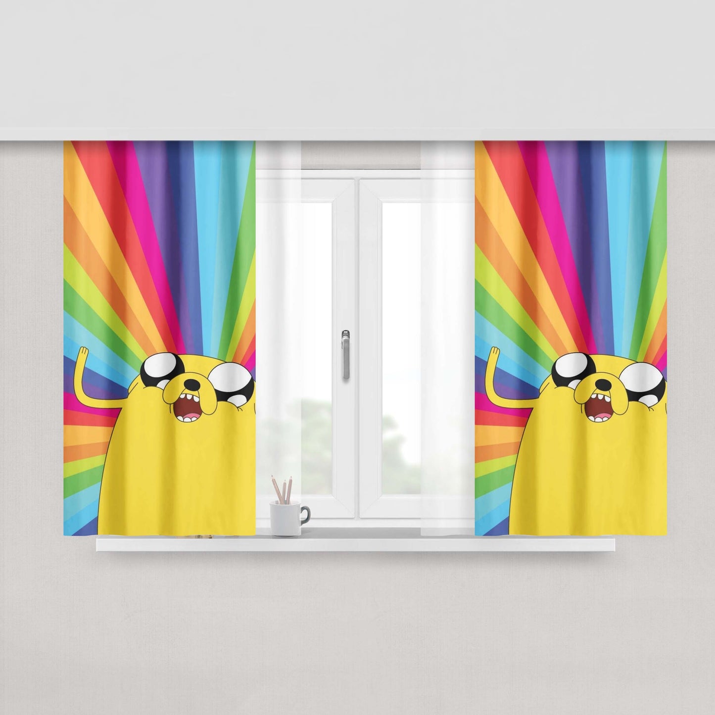 Adventure Time Floop Fabric Window Curtains