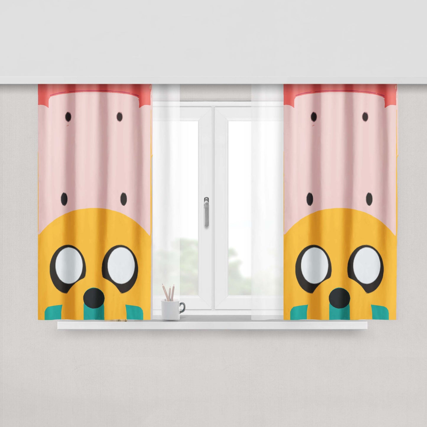 Adventure Time Grafitty Fabric Window Curtains