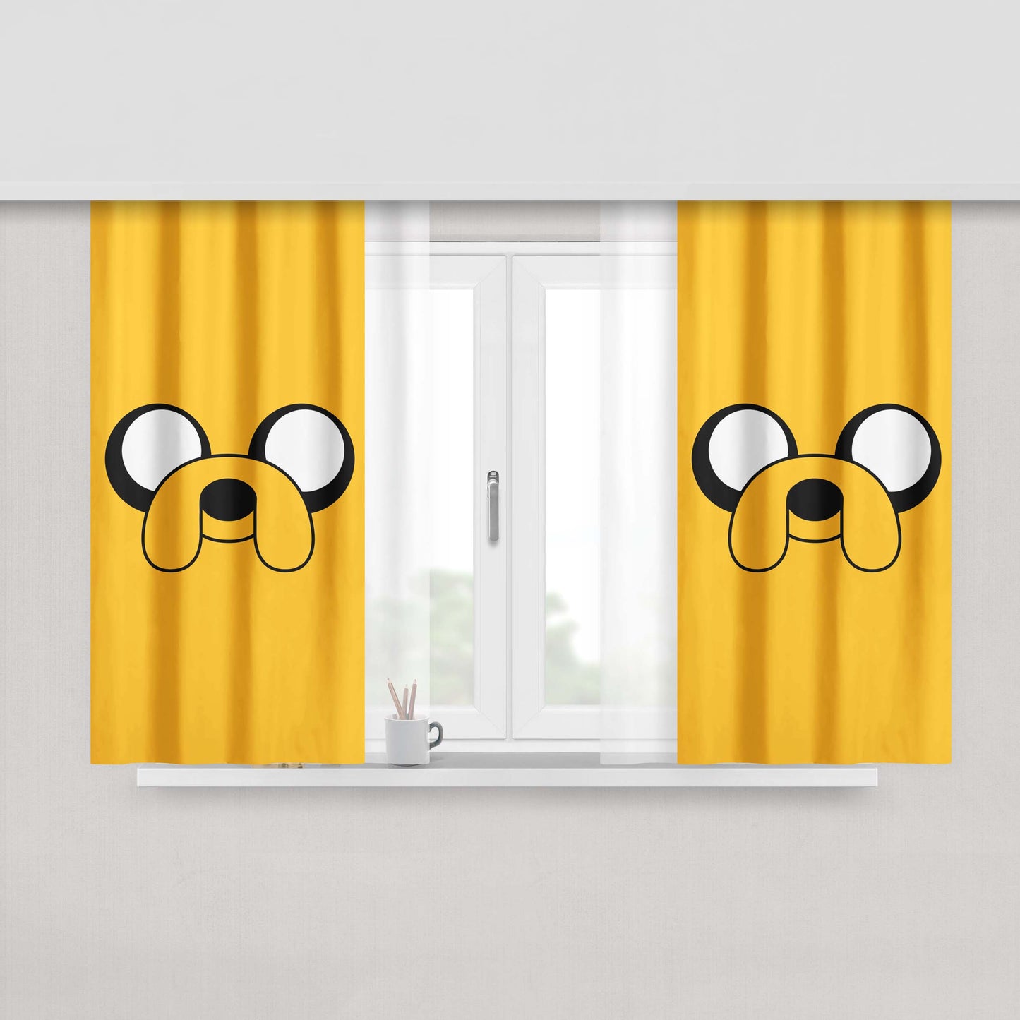 Adventure Time Jake The Dog Fabric Window Curtains