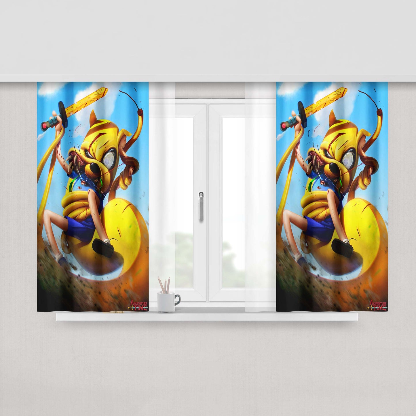 Adventure Time Princess Bubblegum Fabric Window Curtains