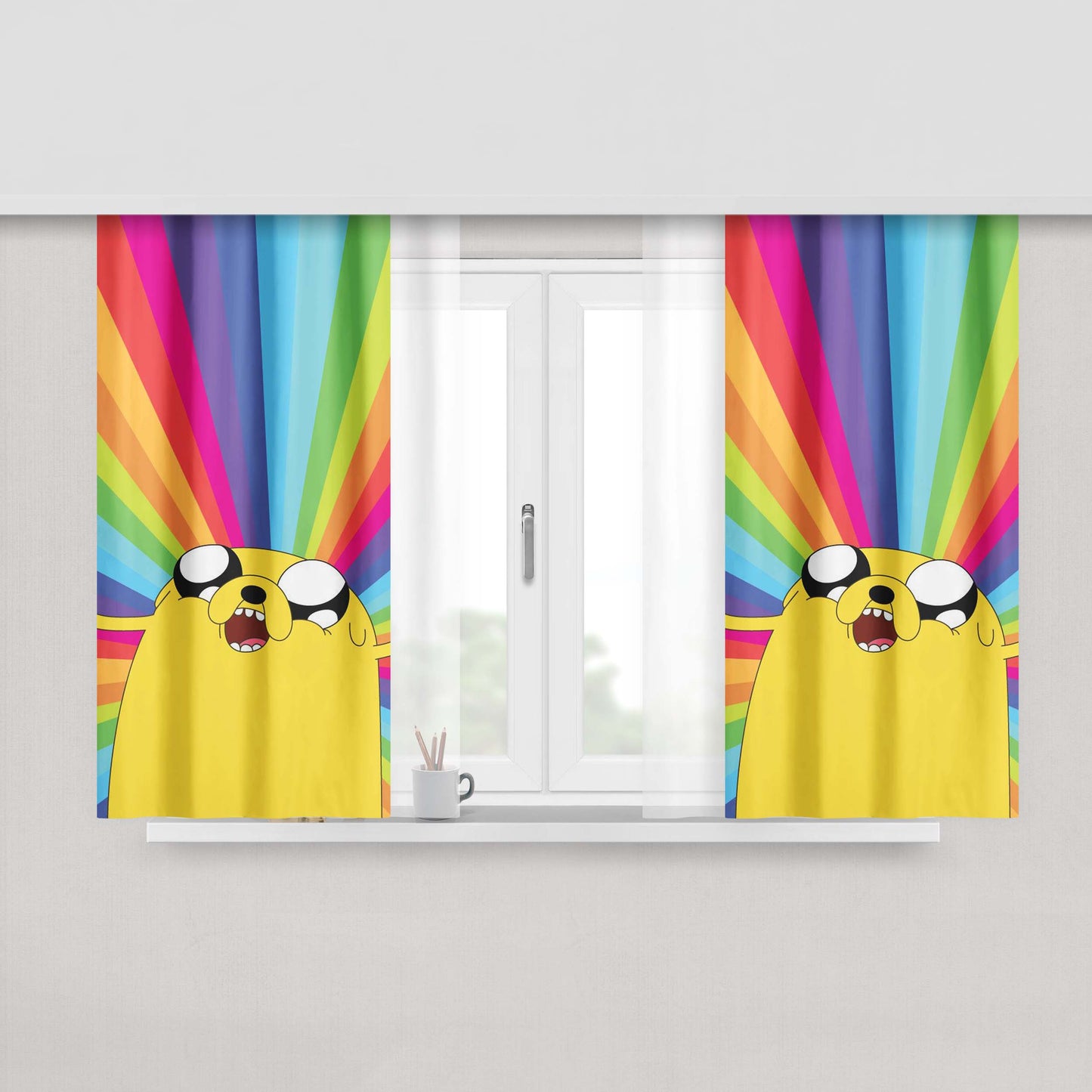 Adventure Time Starry Night Fabric Window Curtains