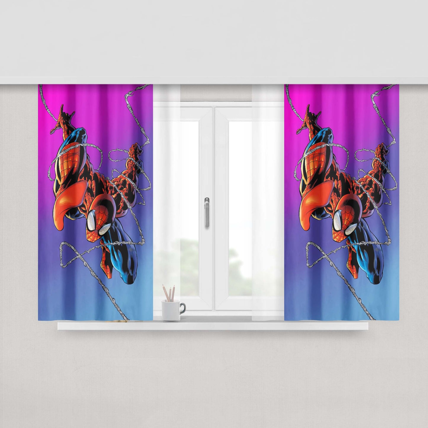 Aesthetic Spaced Out Alien Fabric Window Curtains