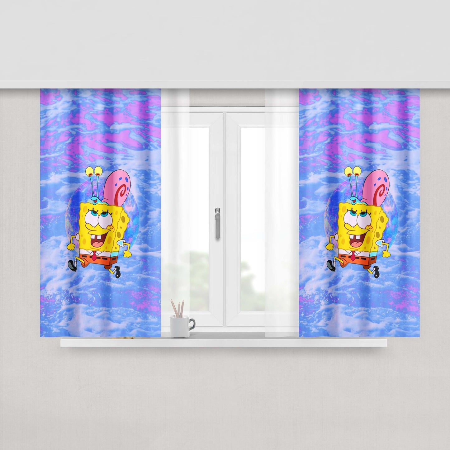 Aesthetic Spiderman Colorful Fabric Window Curtains