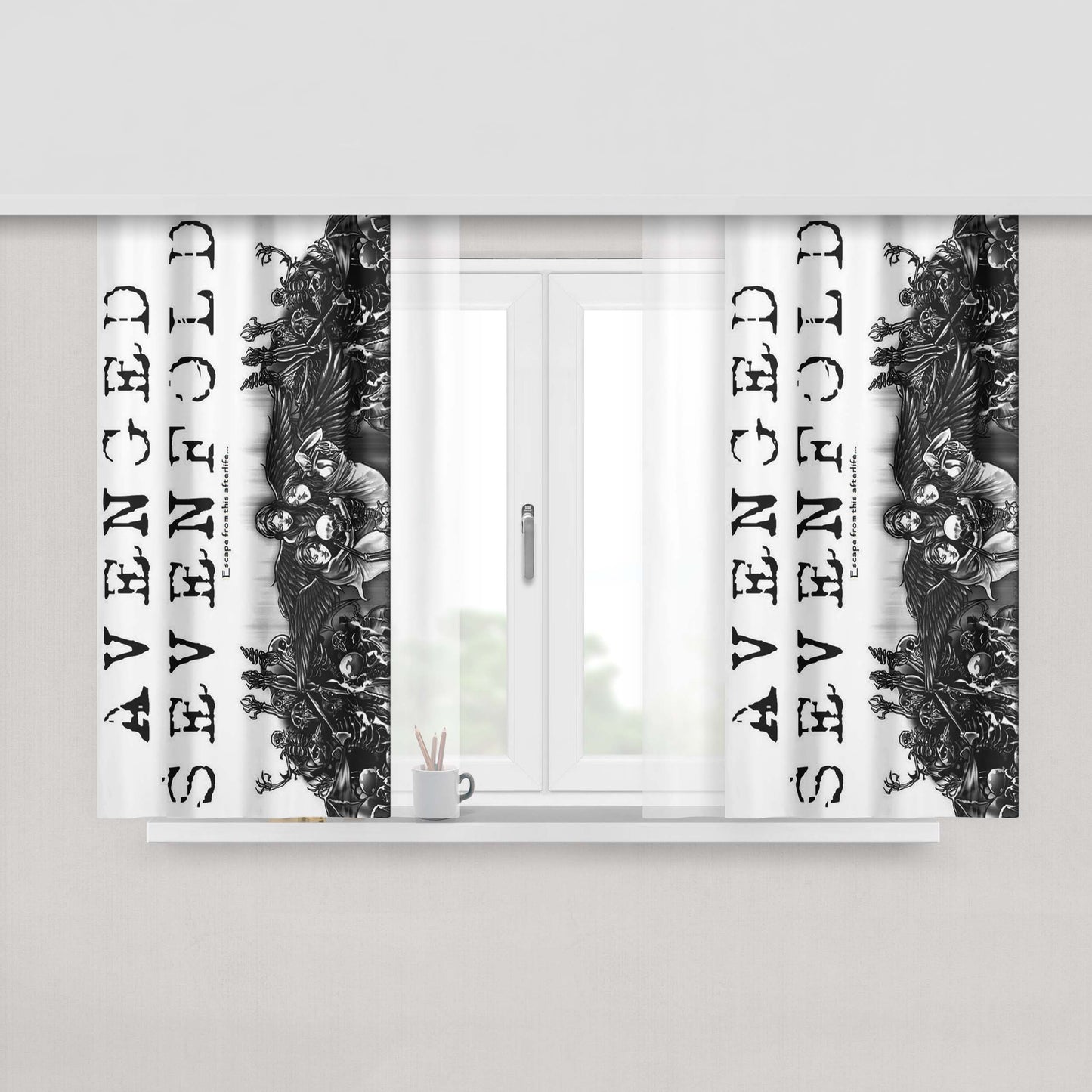 Afterlife Avenged Sevenfold Fabric Window Curtains