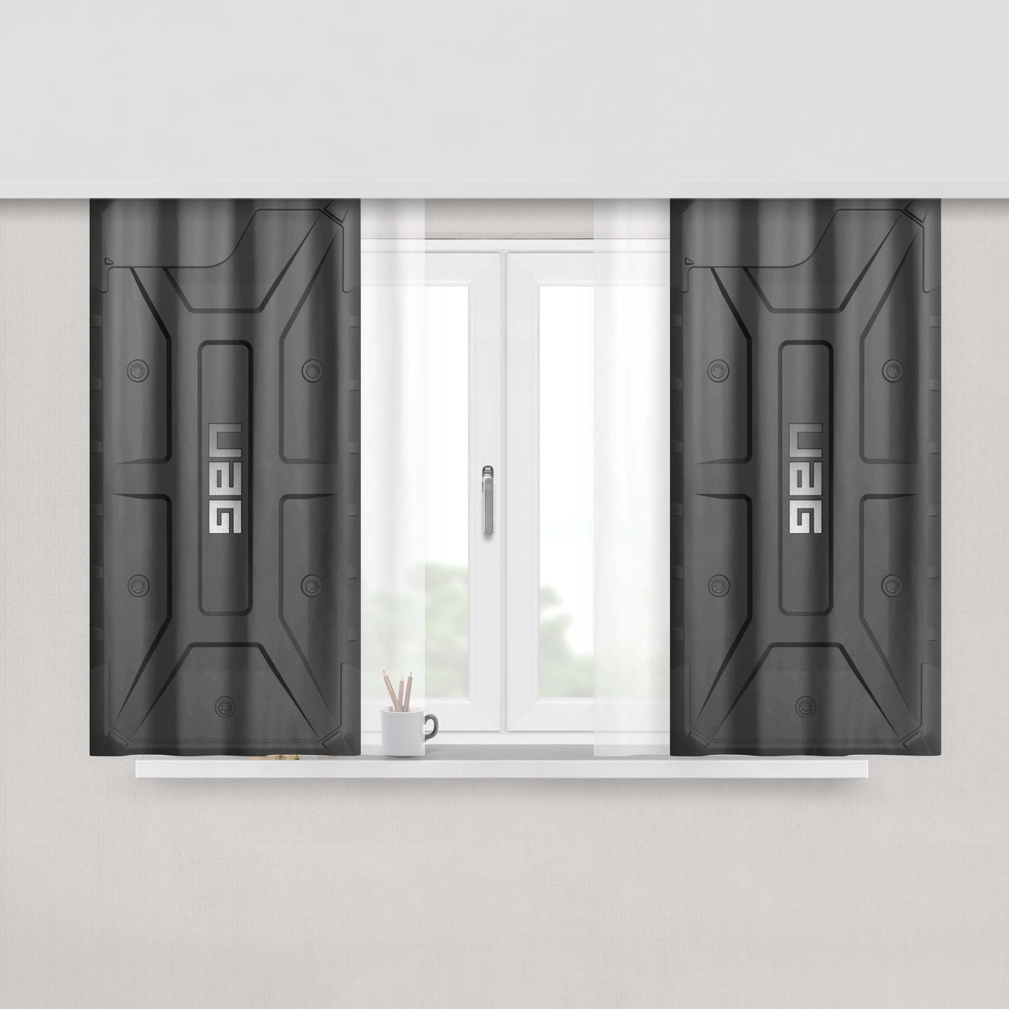 Afterprisonshow State Number Fabric Window Curtains