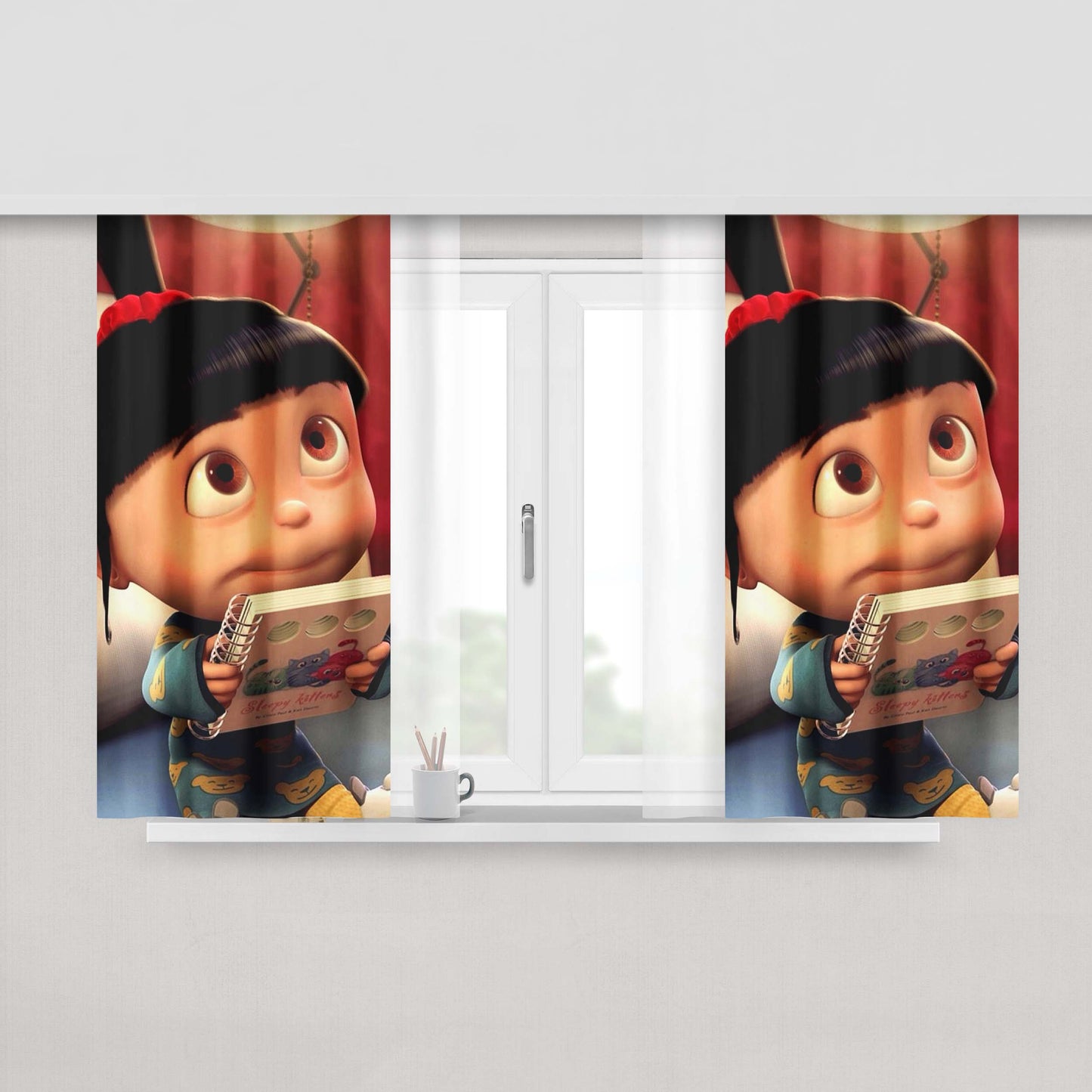 Agnes And Unicorn Peach Skin Window Curtains