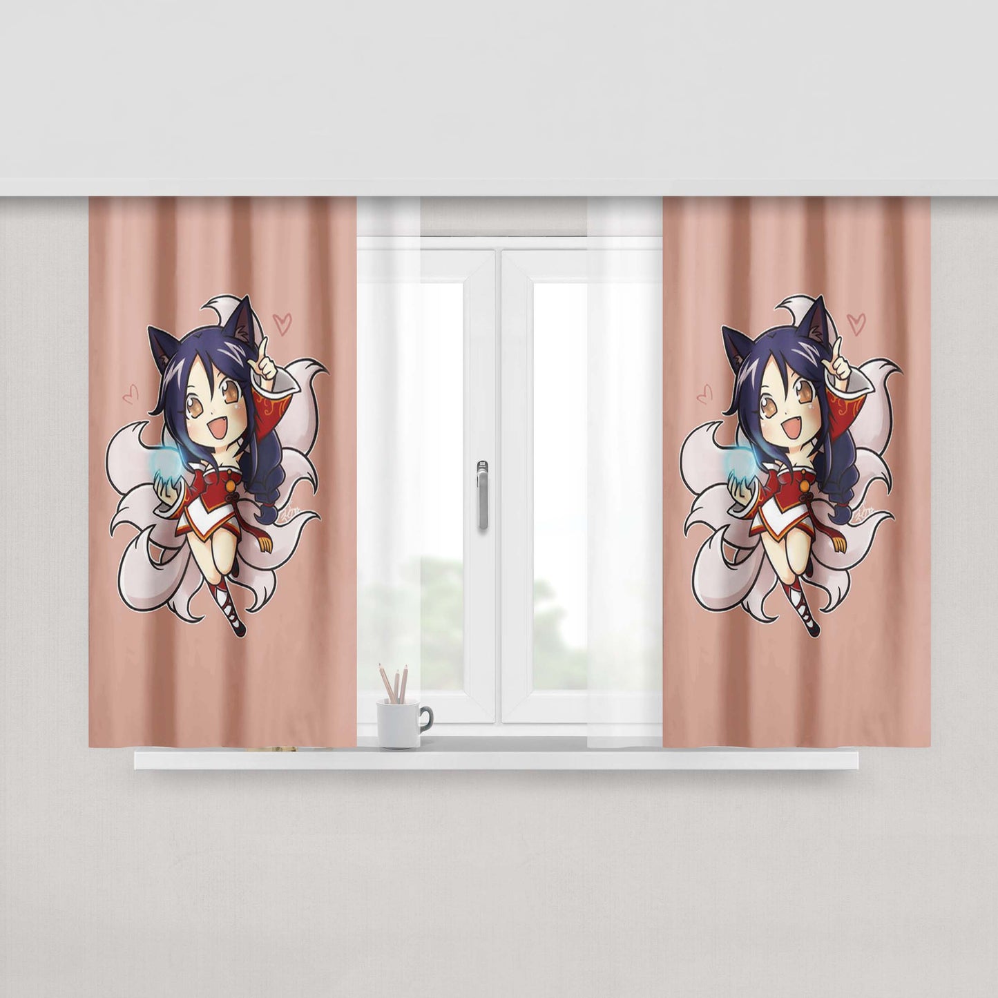 Ahren Stringer Peach Skin Window Curtains