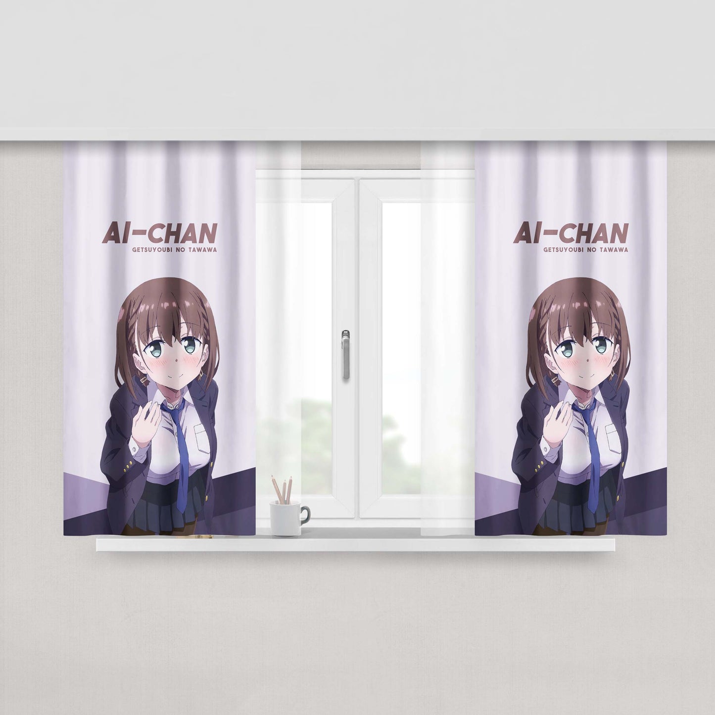 Ahs Devil Quote Fabric Window Curtains