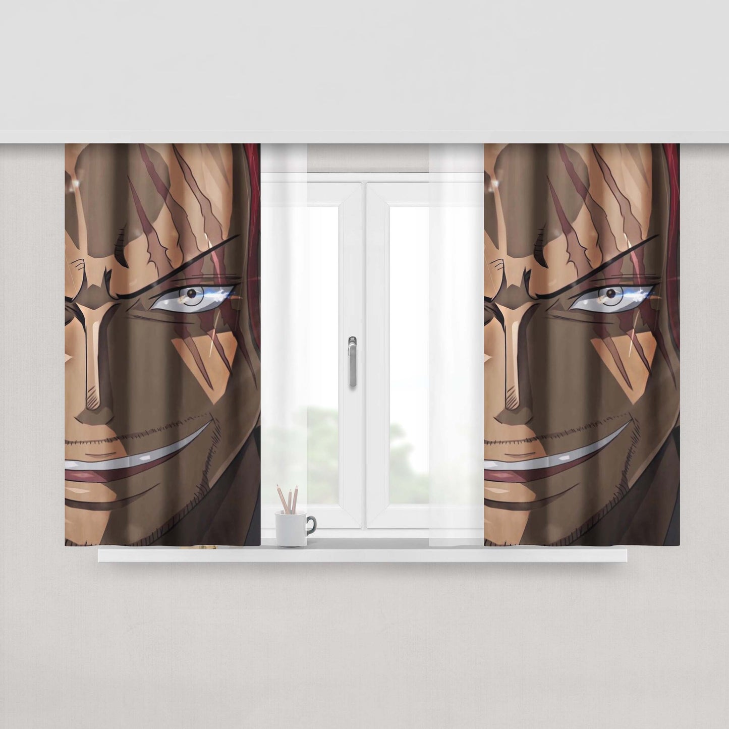 Aka Pink And Green Fabric Window Curtains