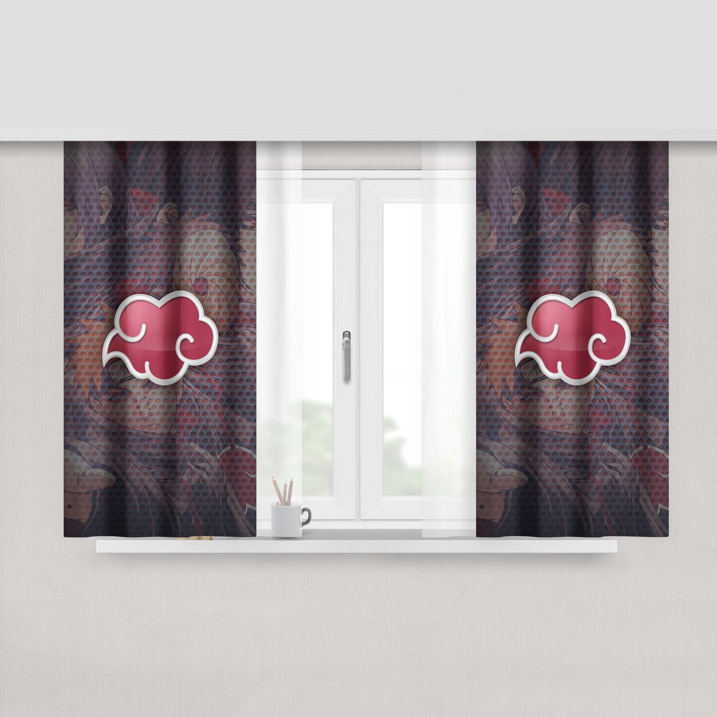 Akatsuki Clan 2 Fabric Window Curtains