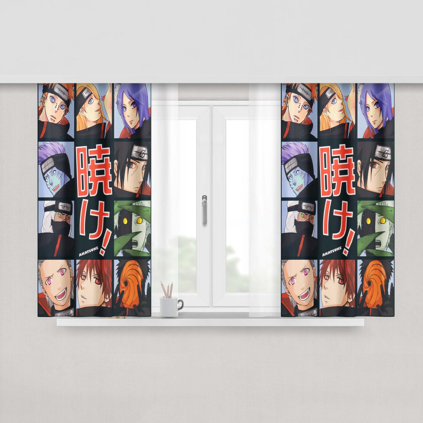 Akatsuki Itachi Susanoo Mode Fabric Window Curtains