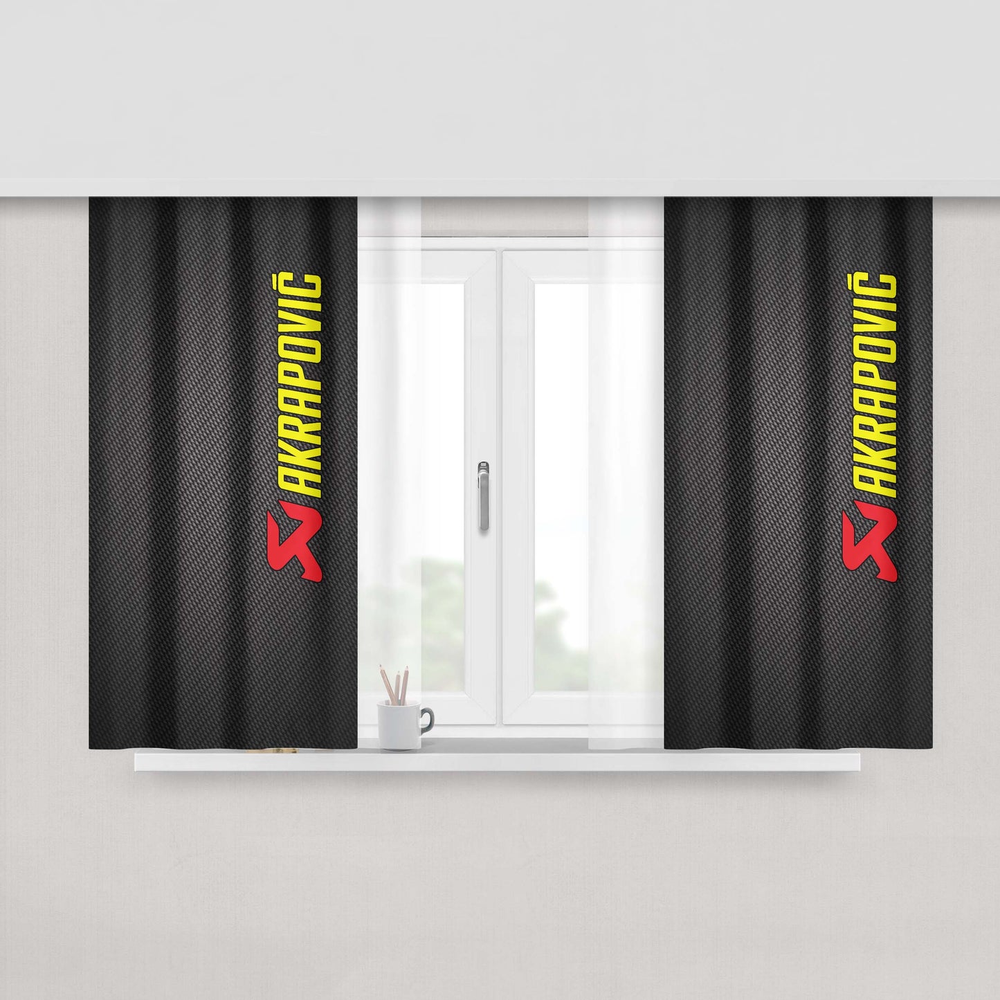 Ako And Riko Peach Skin Window Curtains