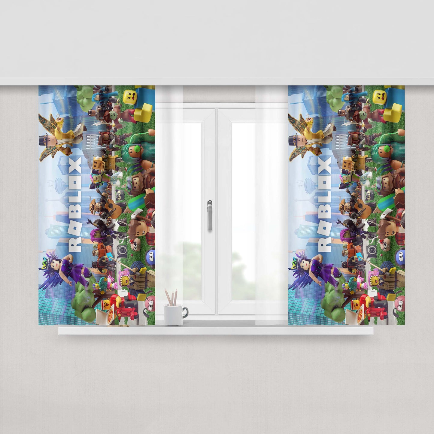 All Characters Roblox Cute Wallpaper Peach Skin Window Curtains