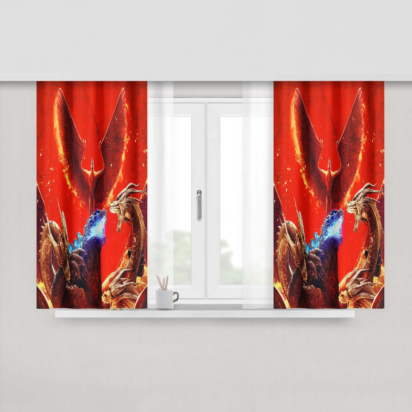 All Fandom Face Peach Skin Window Curtains