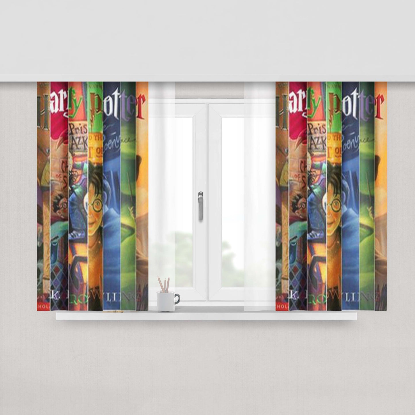 All Hanna Barbera Cartoon Characters Peach Skin Window Curtains
