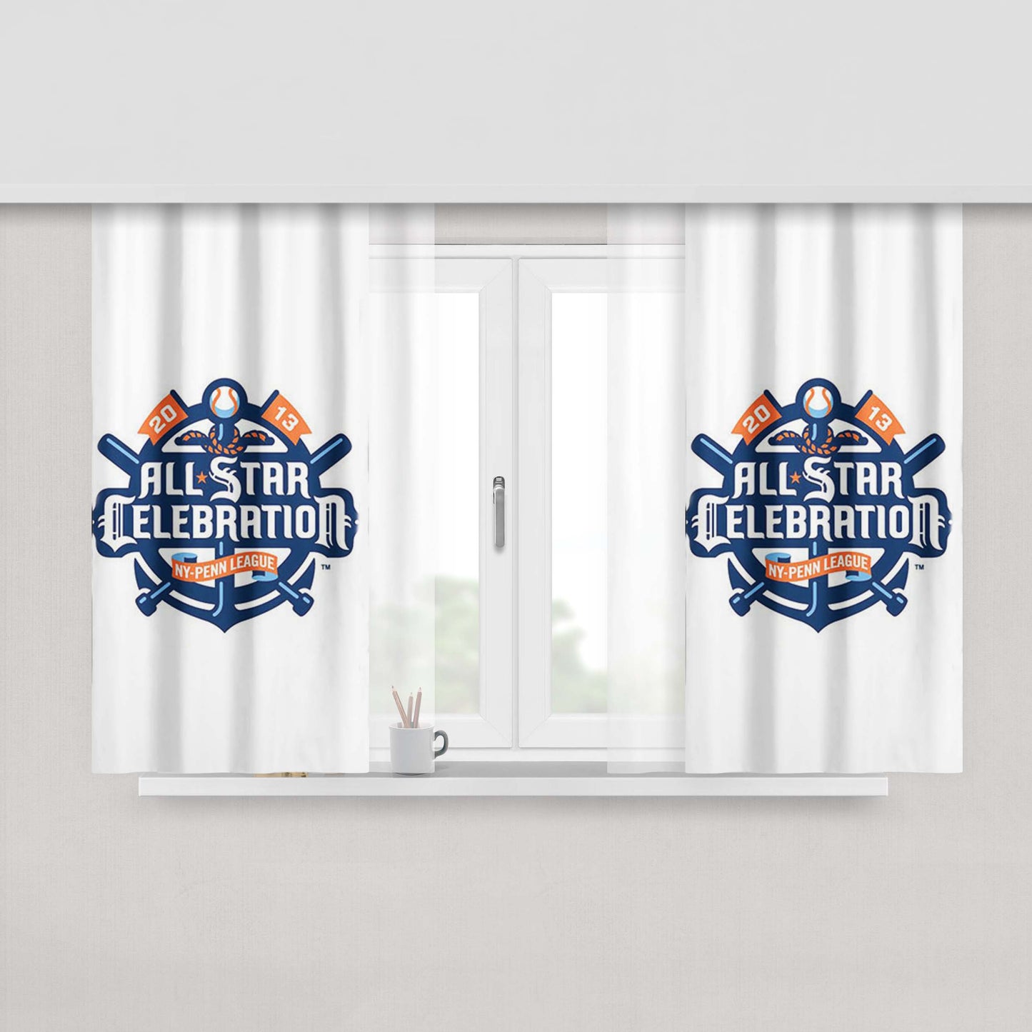 All Sport Cars Logo Peach Skin Window Curtains