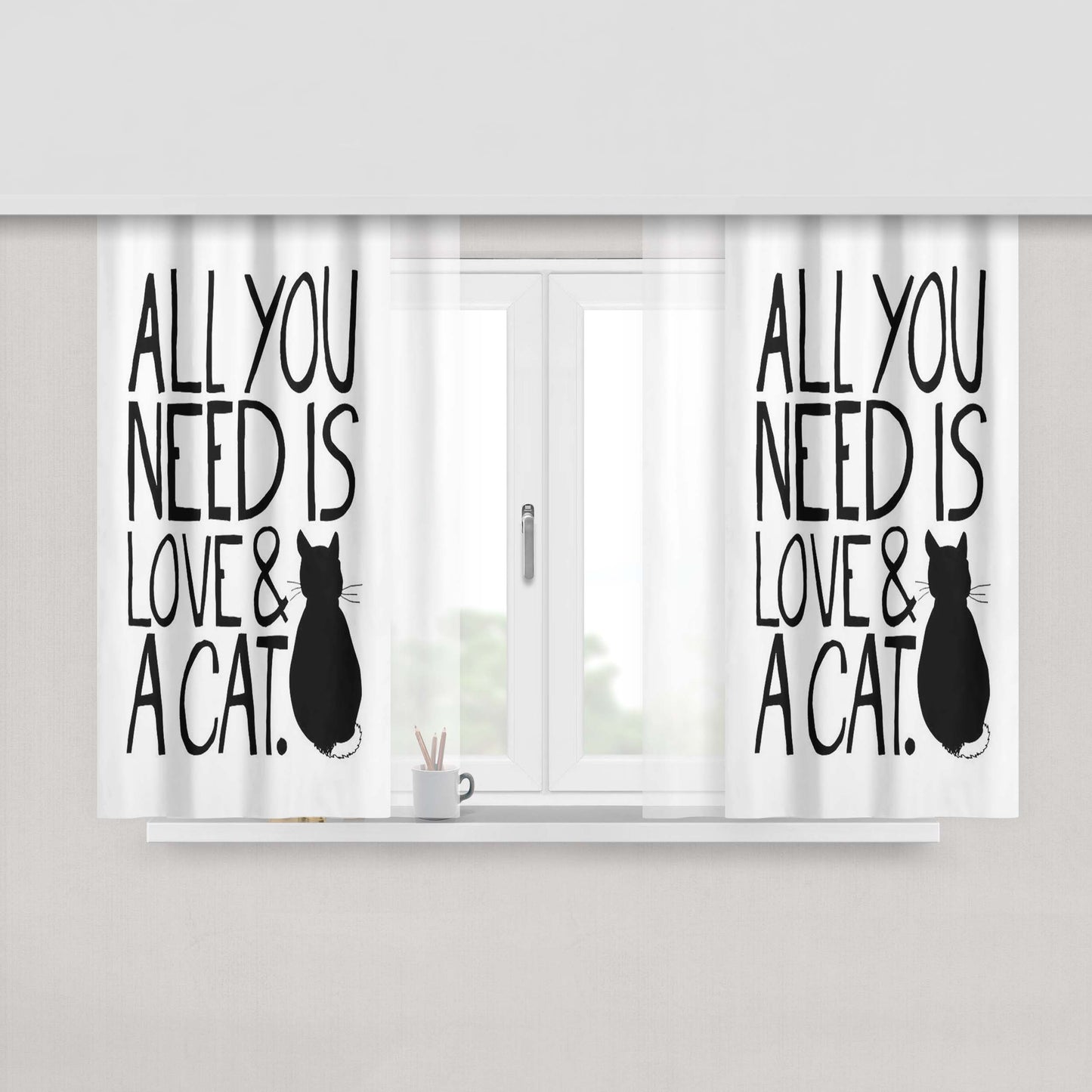All We Need Is Love Tie Dye Peach Skin Window Curtains