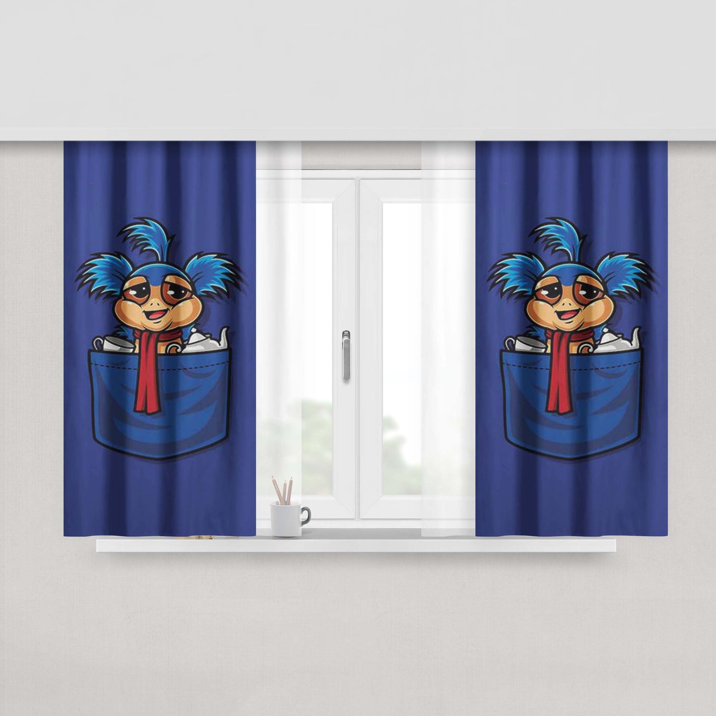 Allo Allo Peach Skin Window Curtains
