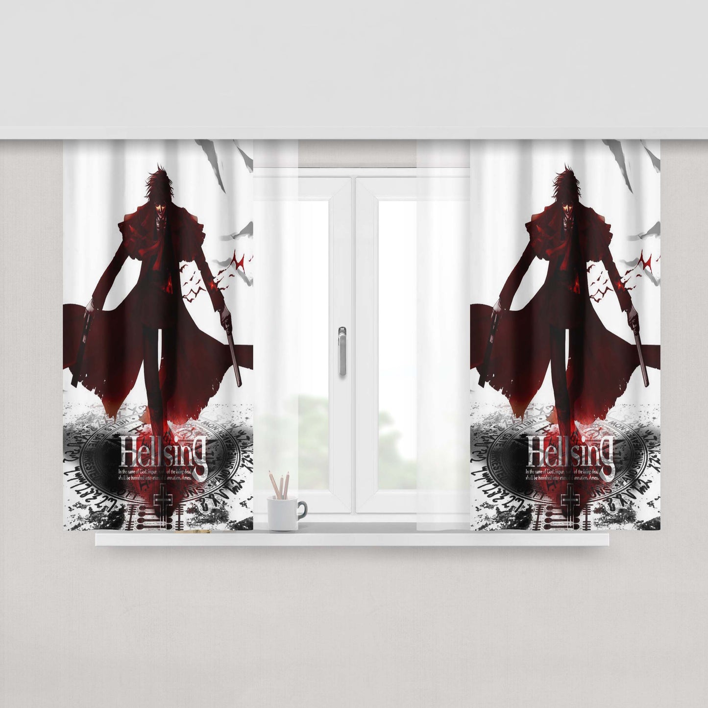 Alucard Hellsing Ulti Peach Skin Window Curtains