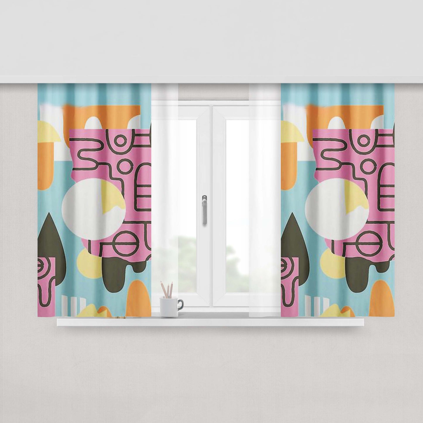 Amagiri Ayato Julis Gakusen Toshi Asterisk Peach Skin Window Curtains