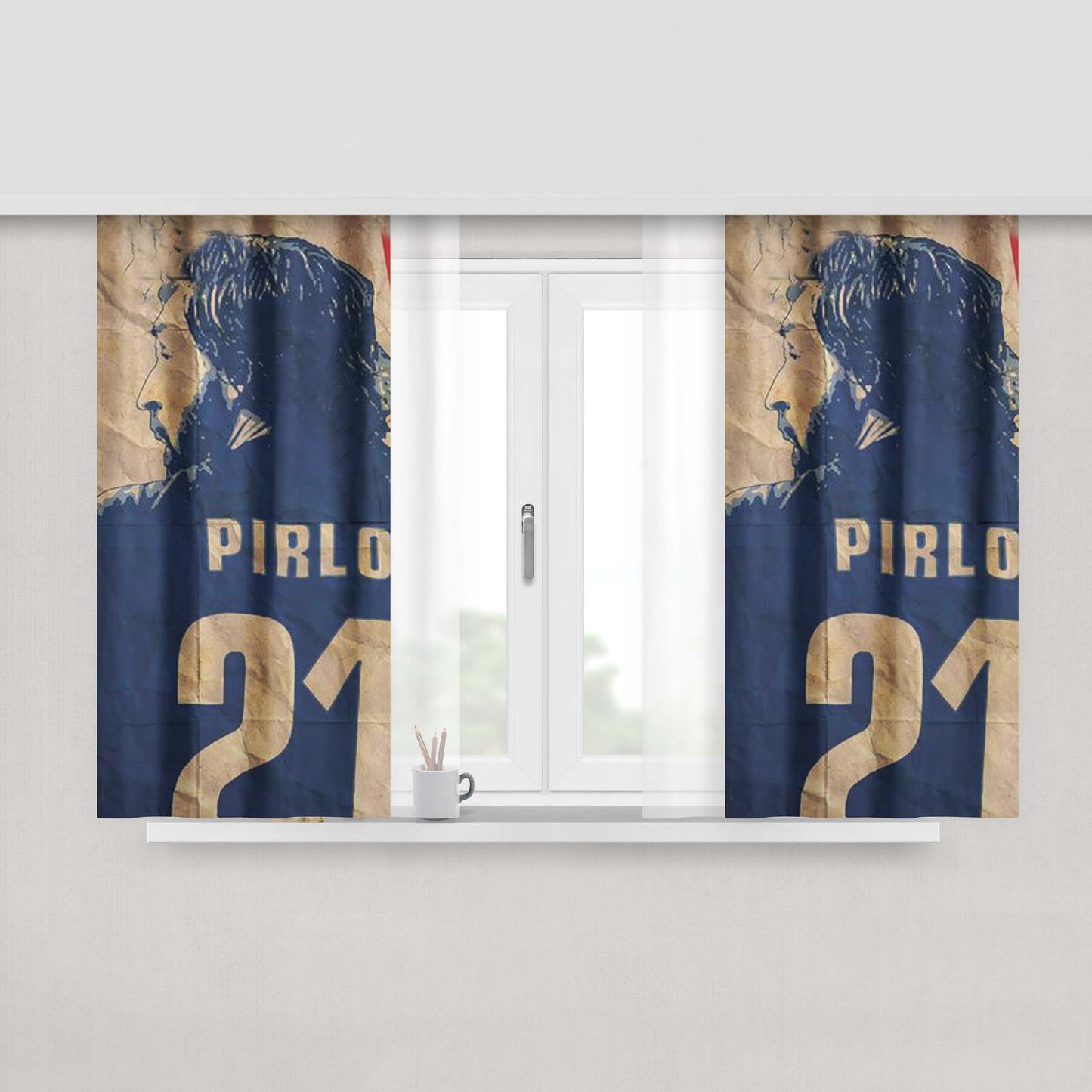 Andrea Pirlo Juvemtus Peach Skin Window Curtains