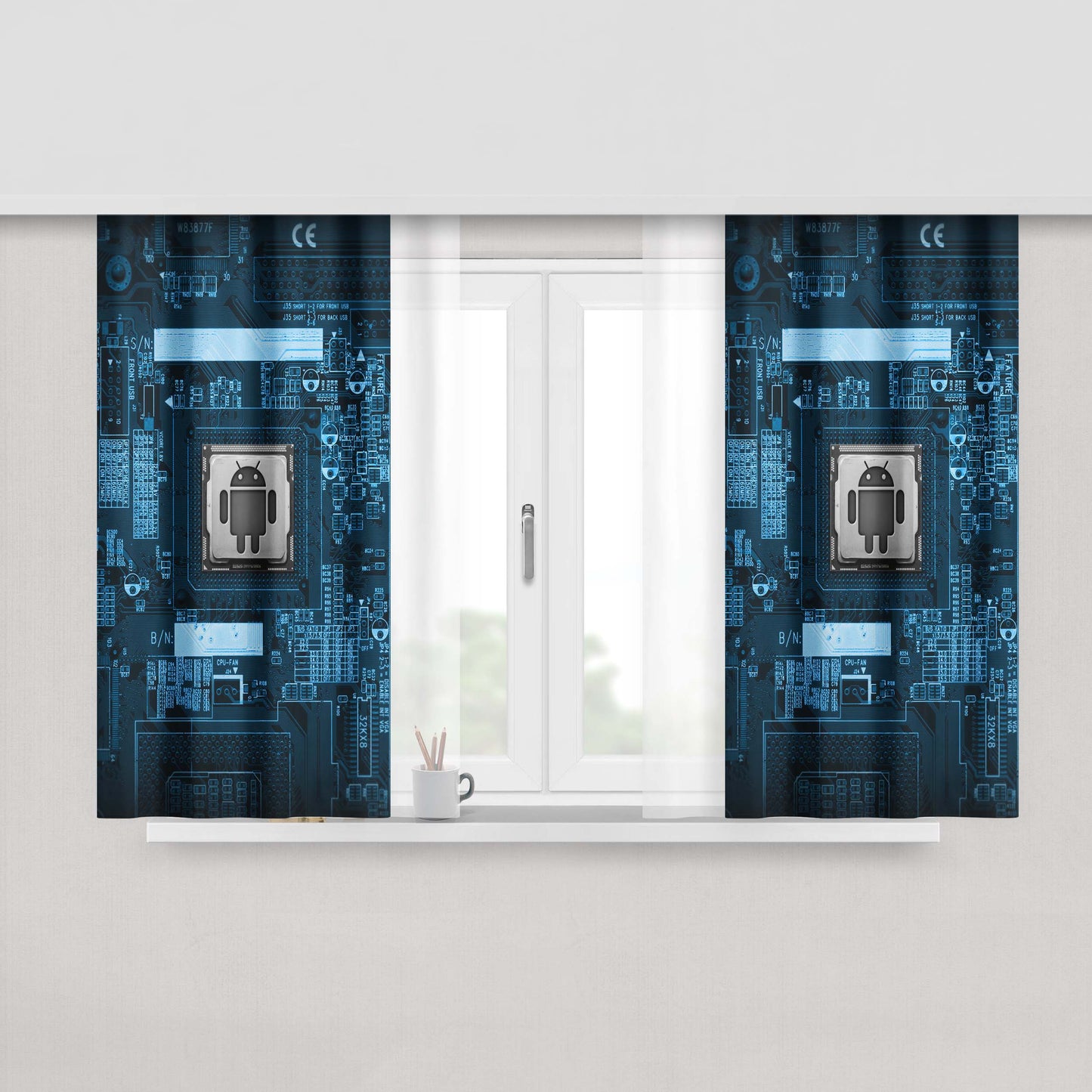 Android Rk800 Connor Design Peach Skin Window Curtains