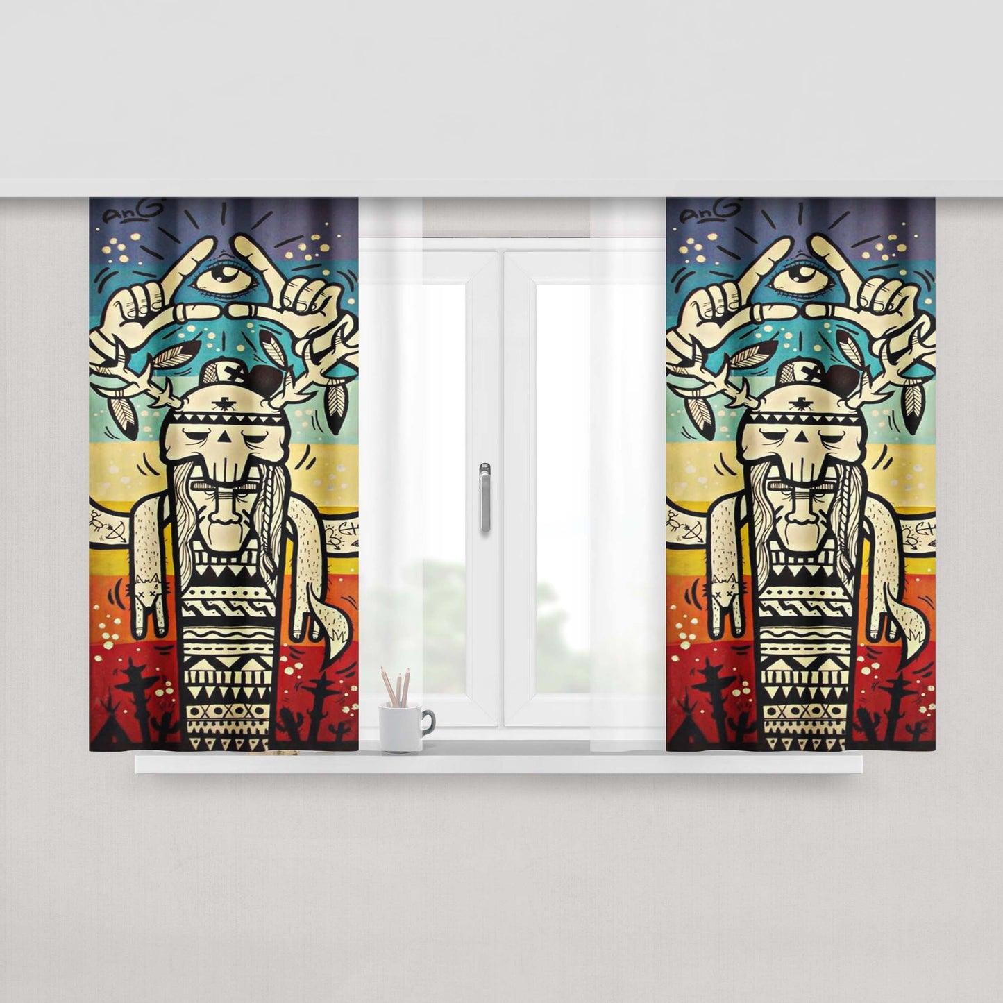 Anette Olzon Peach Skin Window Curtains