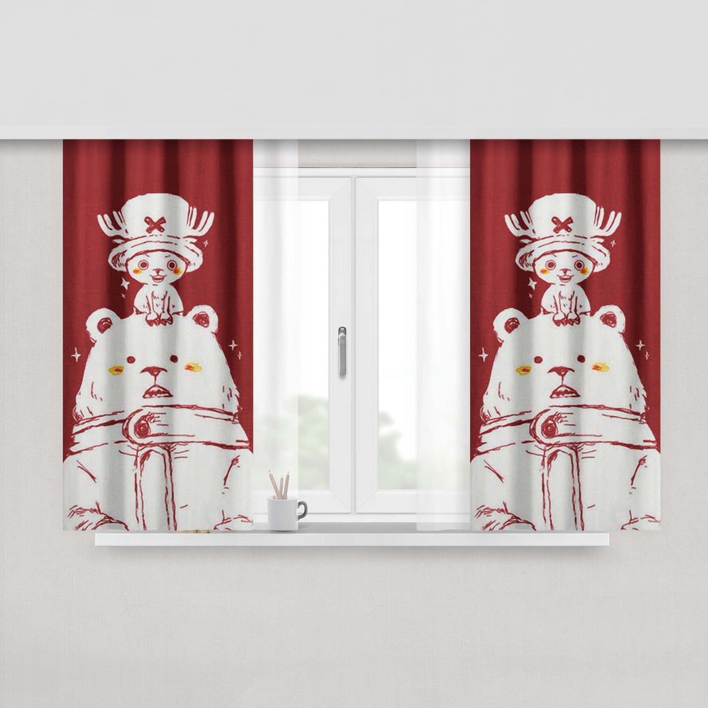 Animals Rainbow Peach Skin Window Curtains