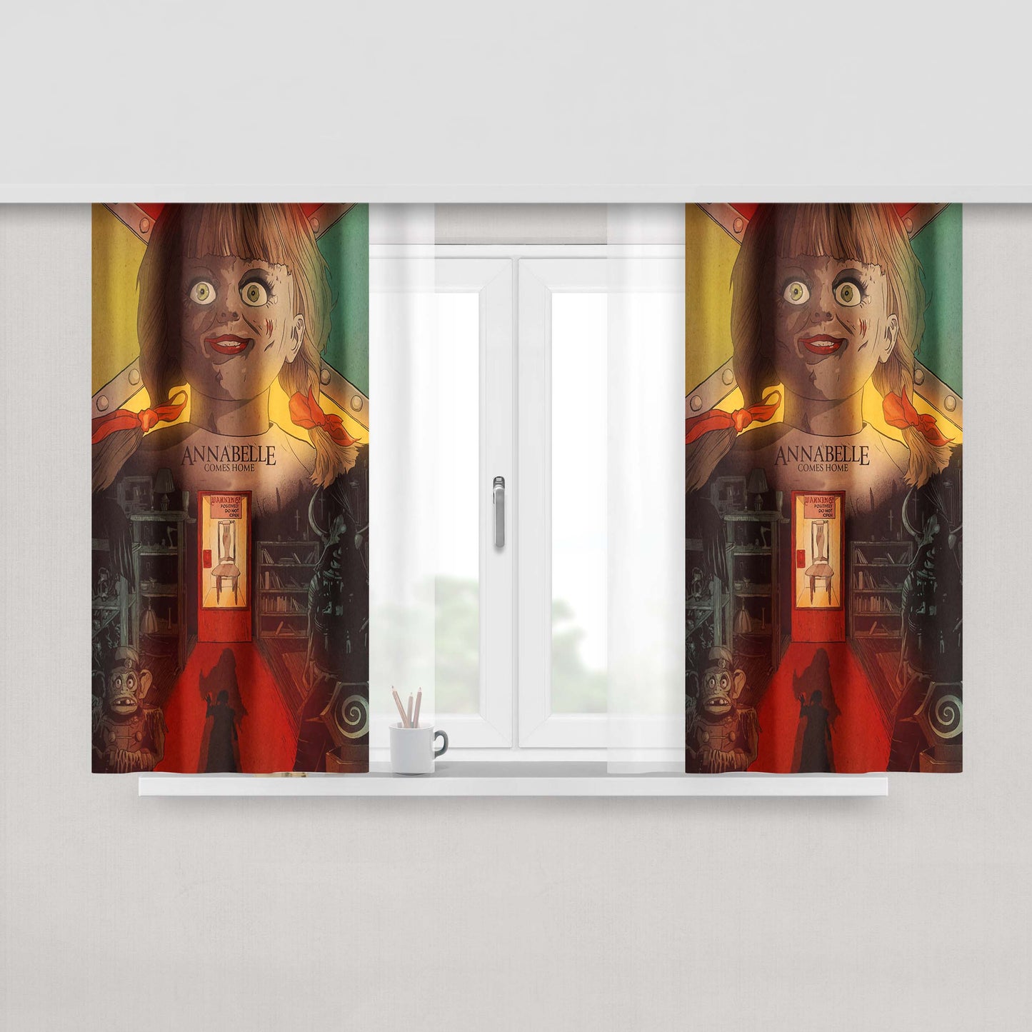 Annabelle Comes Home Movie 2019 Peach Skin Window Curtains