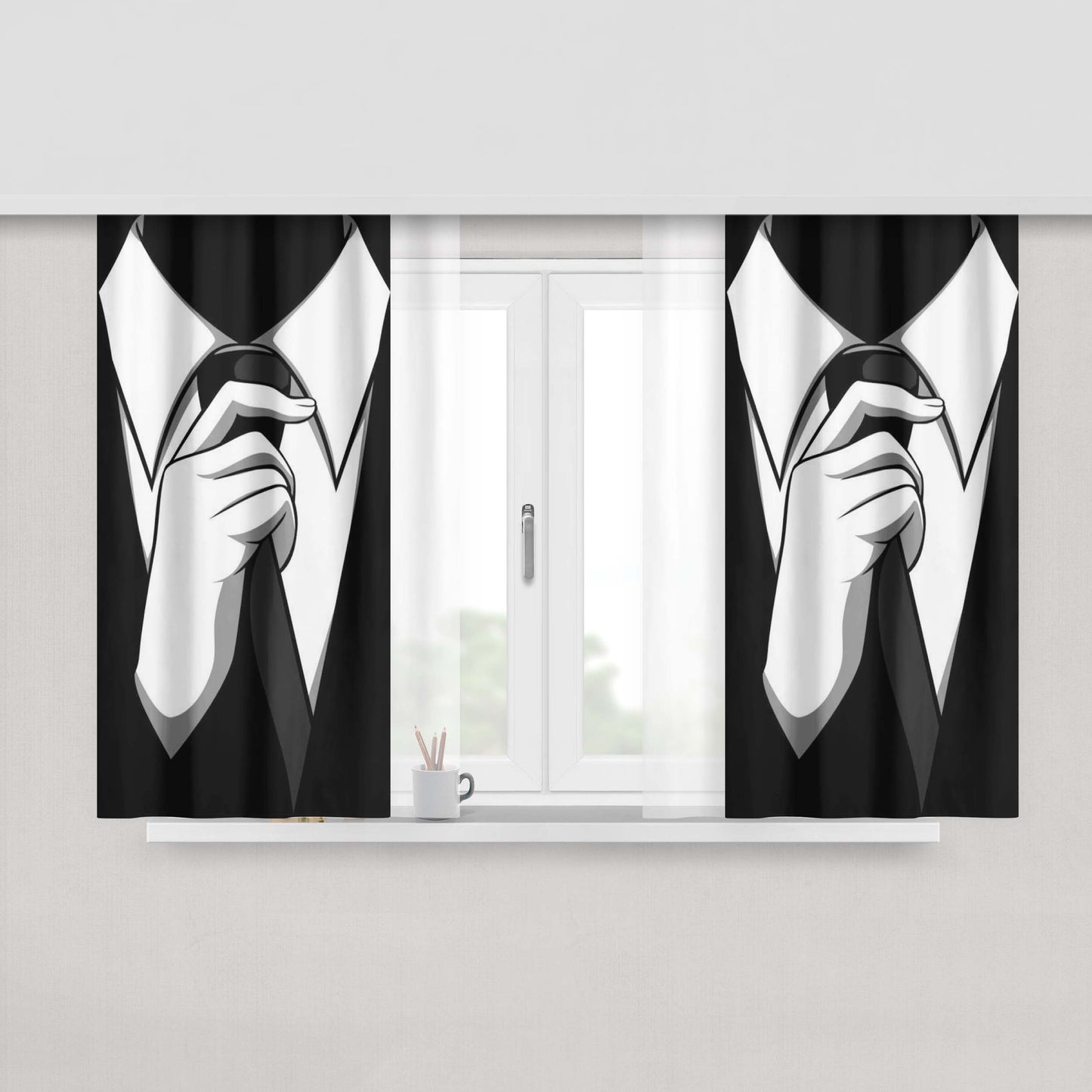 Anonymous Quotes Peach Skin Window Curtains