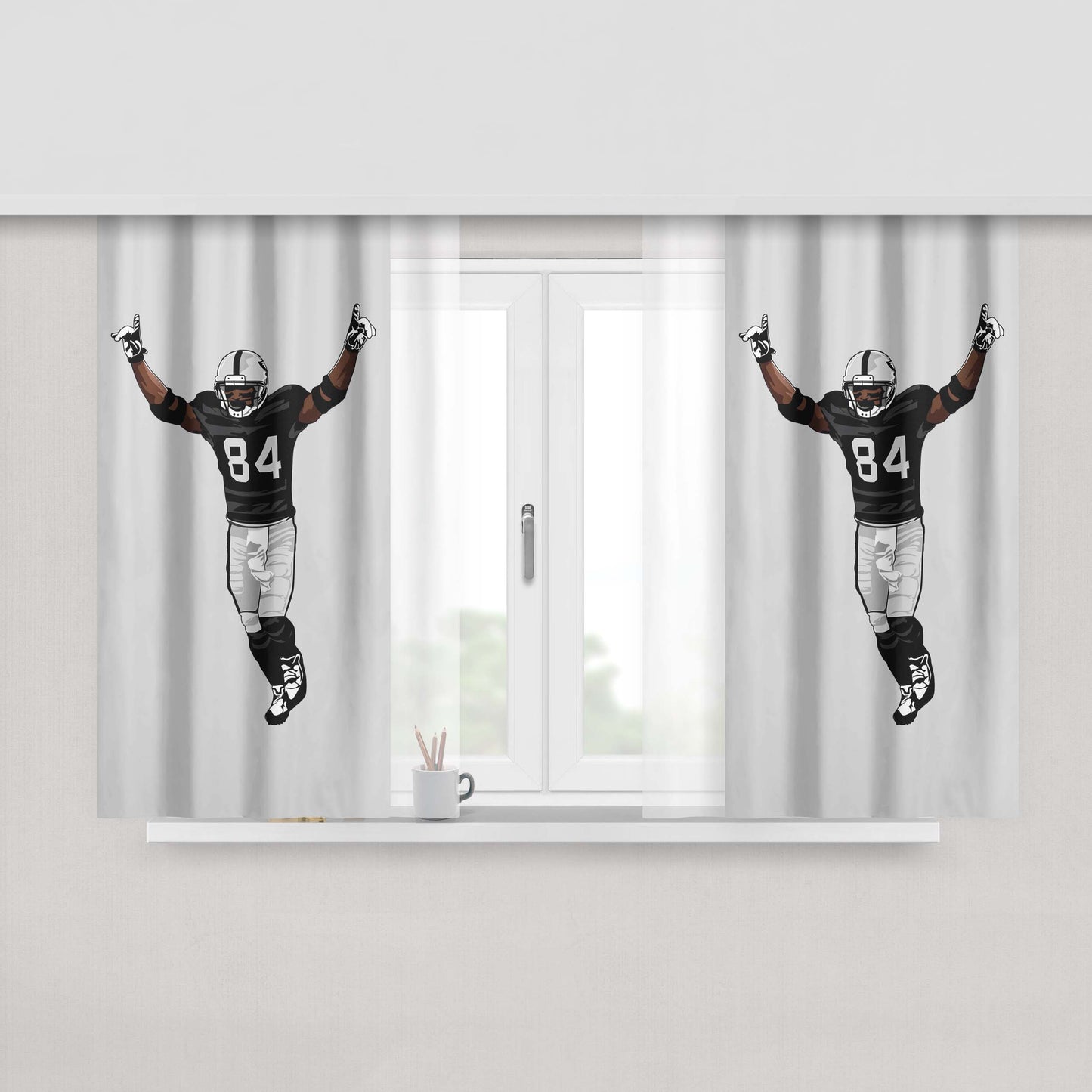 Antonio Brown Pittsburgh Steelers Peach Skin Window Curtains
