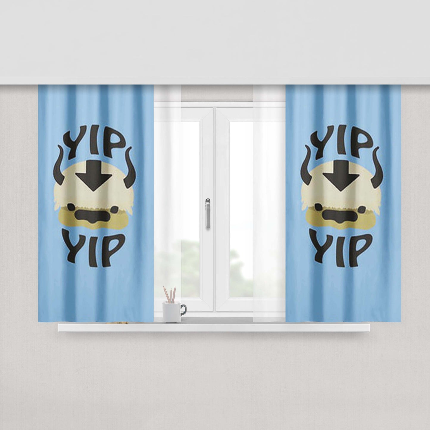 Appa Yip Yip Avatar Peach Skin Window Curtains