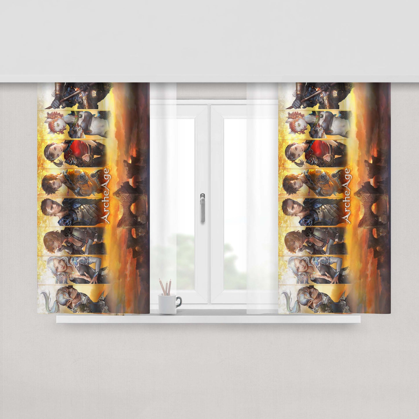 Archeage Hd Wallpaper Peach Skin Window Curtains