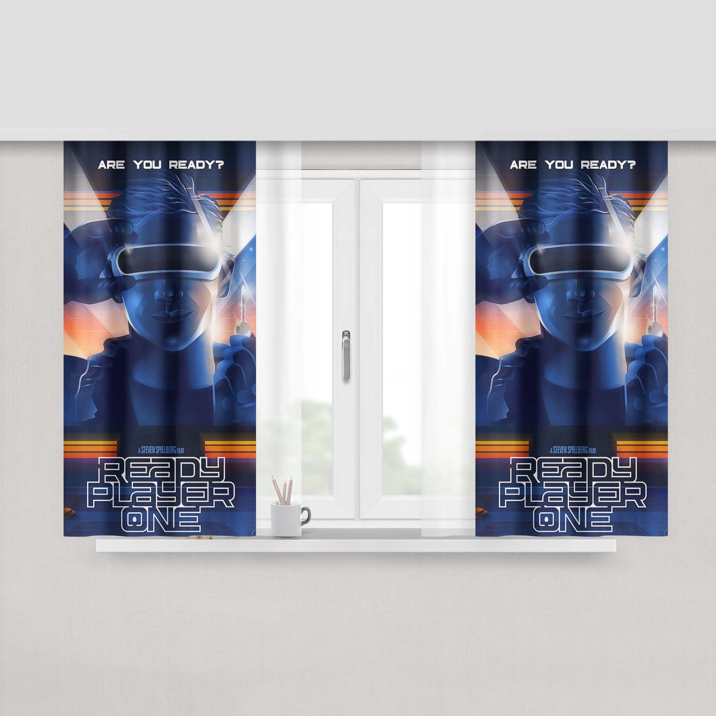 Are You Ready Movie Ready Player One Peach Skin Window Curtains