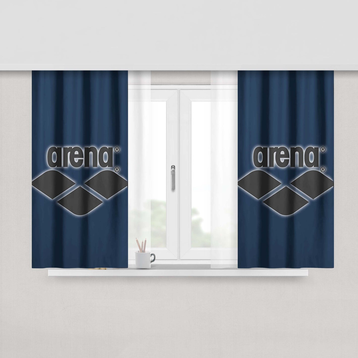Arena Peach Skin Window Curtains