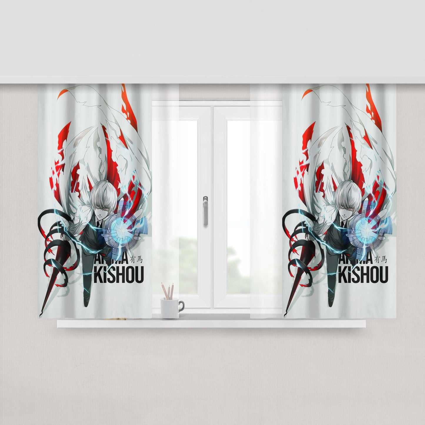 Arima Kishou Tokyo Ghoul Peach Skin Window Curtains