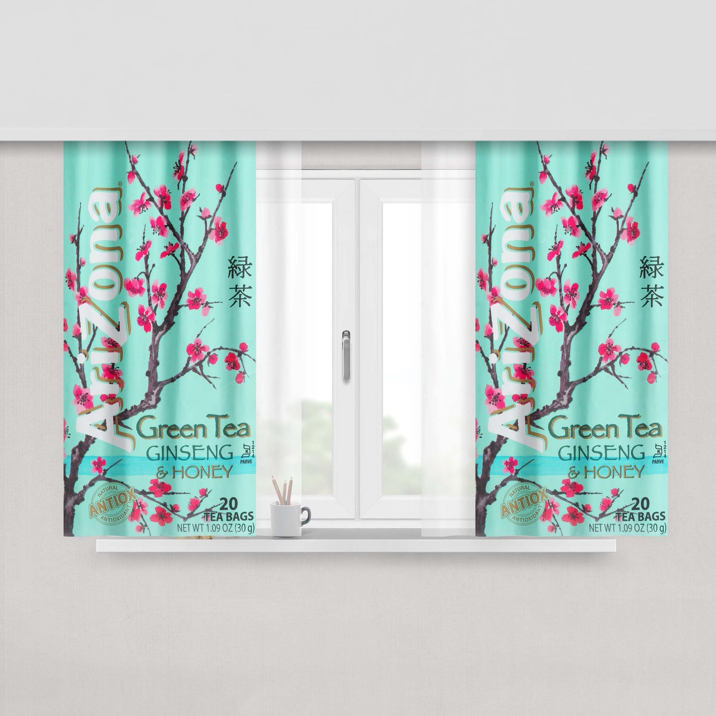 Arizona Green Tea Peach Skin Window Curtains