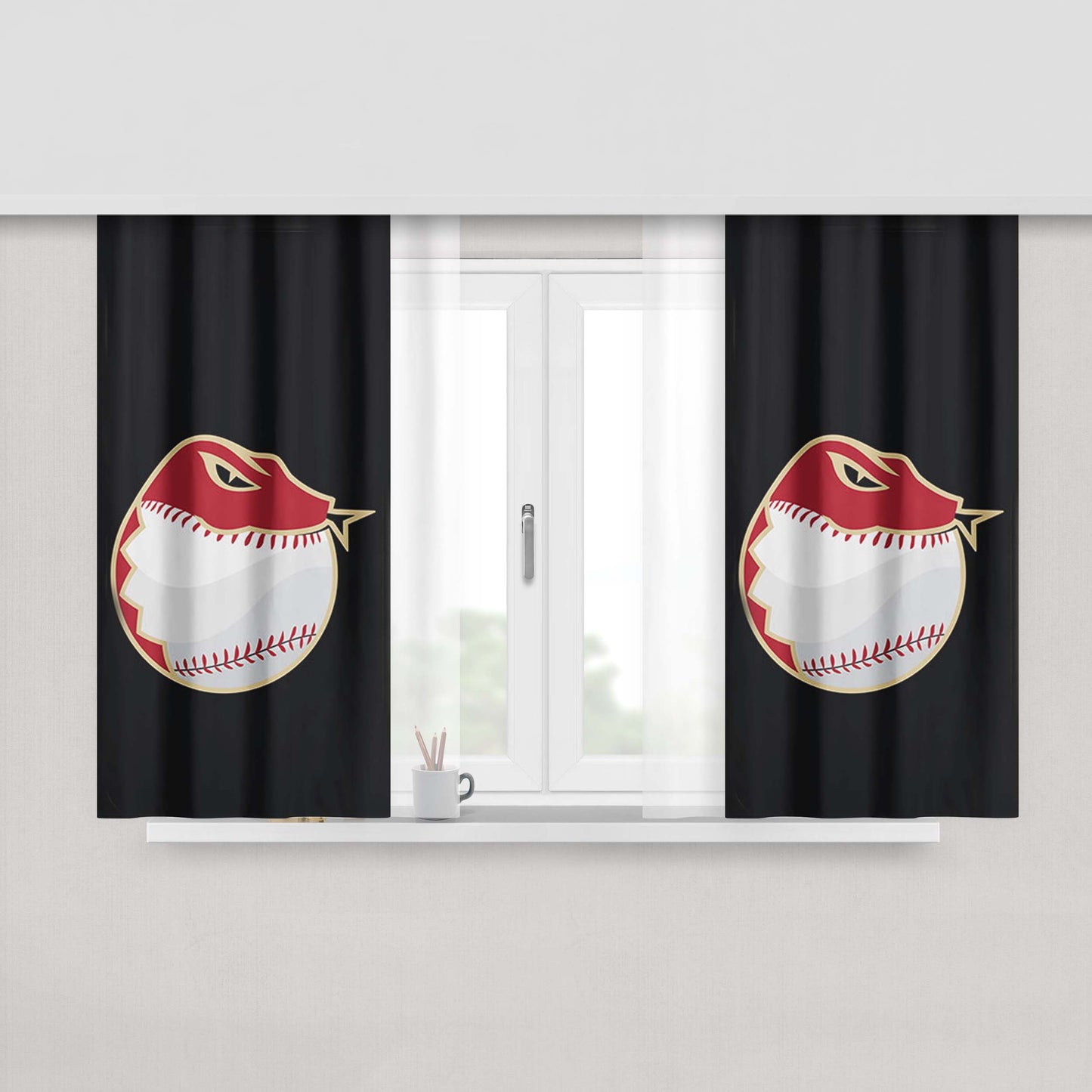 Arizona Logos Peach Skin Window Curtains