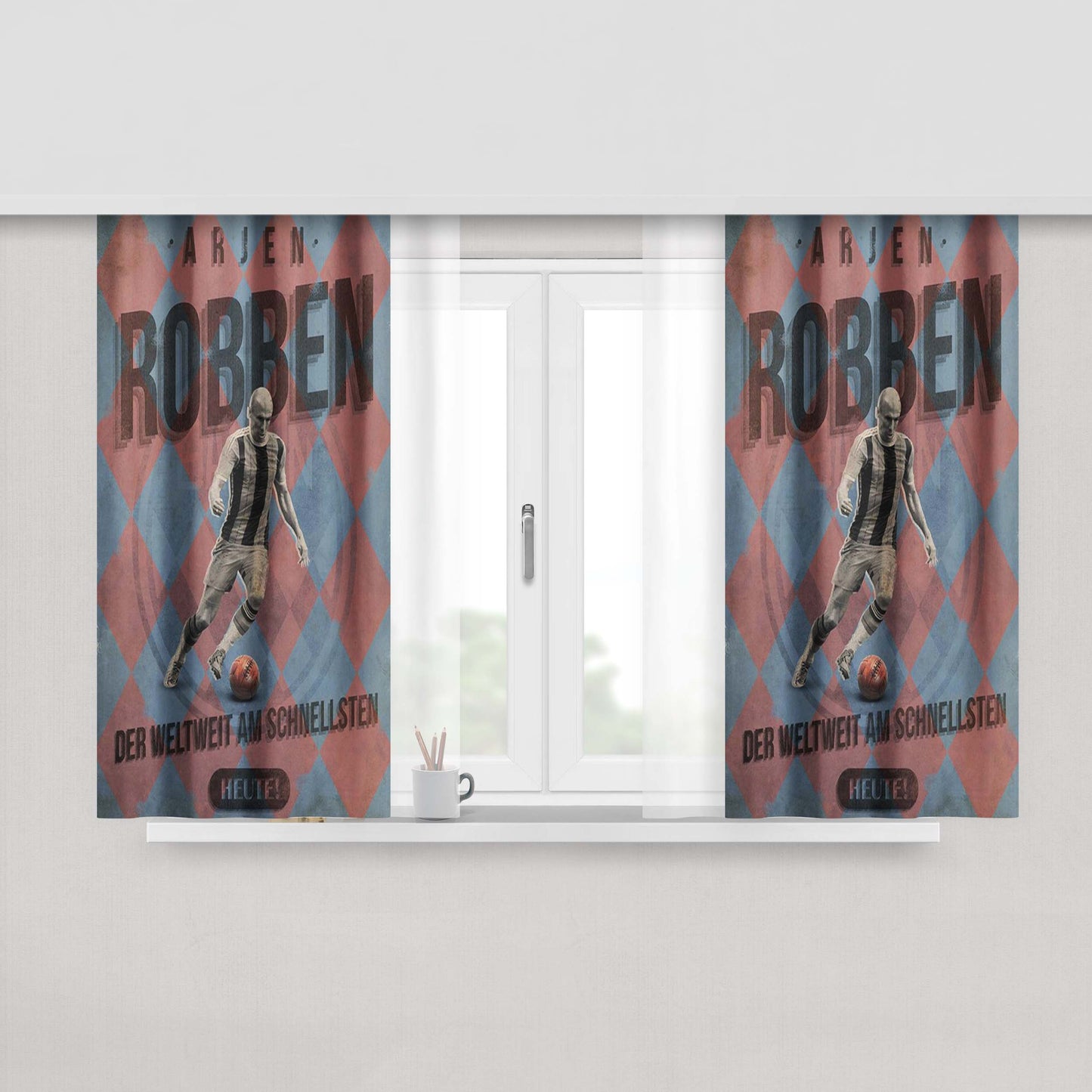 Arjen Robben Bayern Munchen Peach Skin Window Curtains