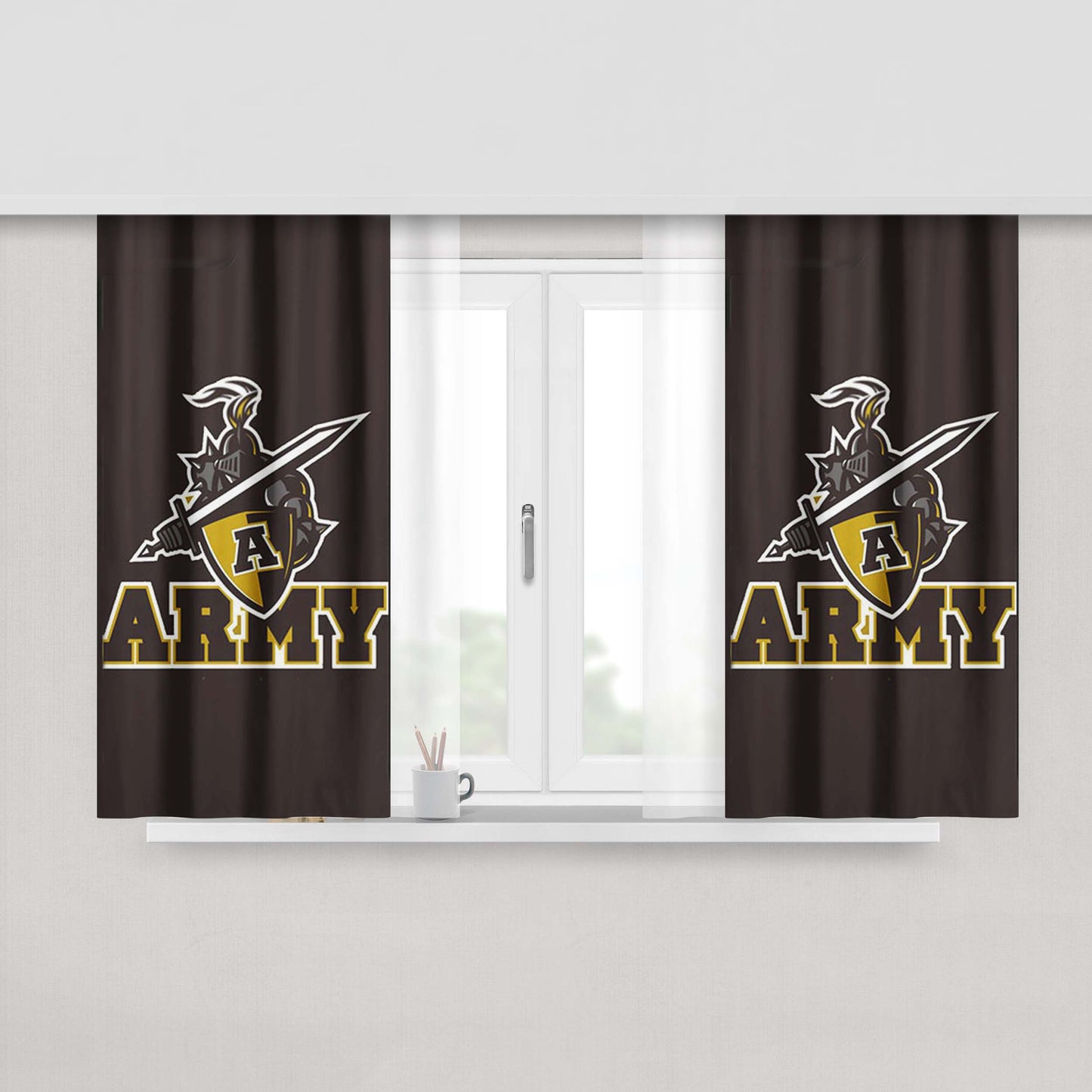 Army'S Amino Peach Skin Window Curtains