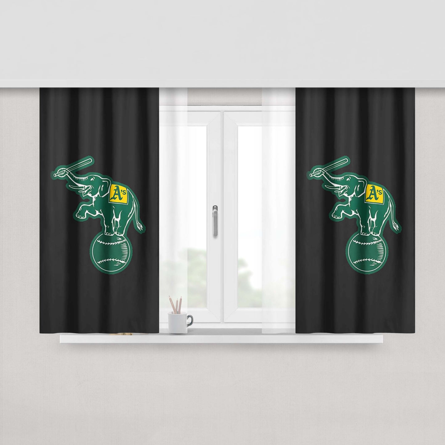 As Animal Peach Skin Window Curtains