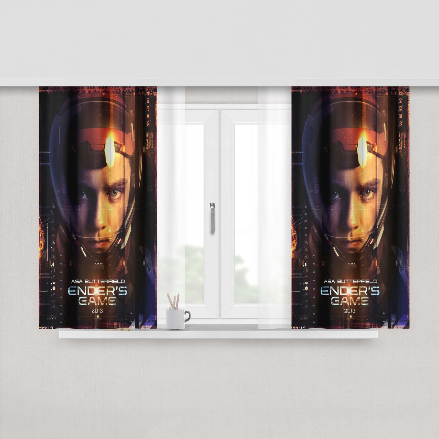 As Butterfield Enders Game Peach Skin Window Curtains