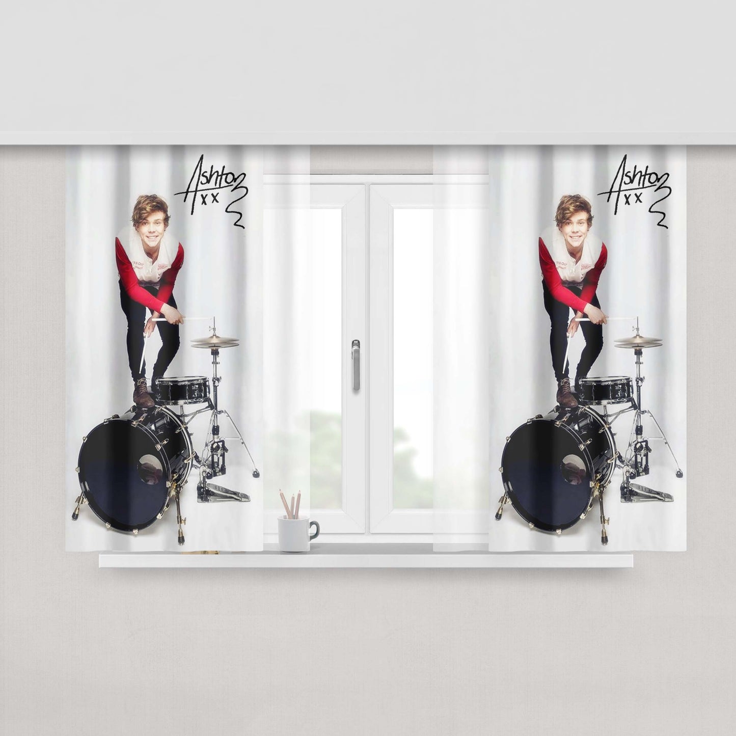 Ash 5Sos Signature Peach Skin Window Curtains