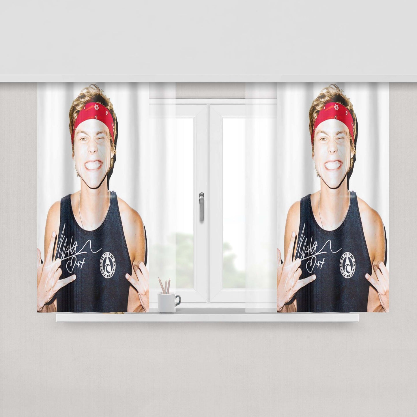 Ashton Irwin She Loooks So Peach Skin Window Curtains