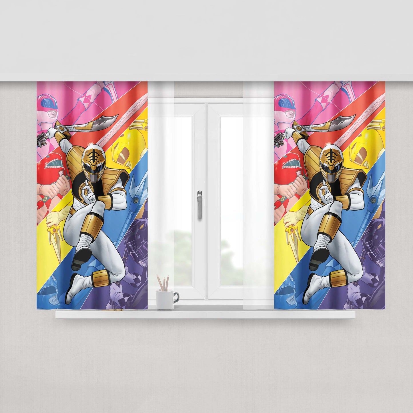 Astronema Power Rangers Peach Skin Window Curtains