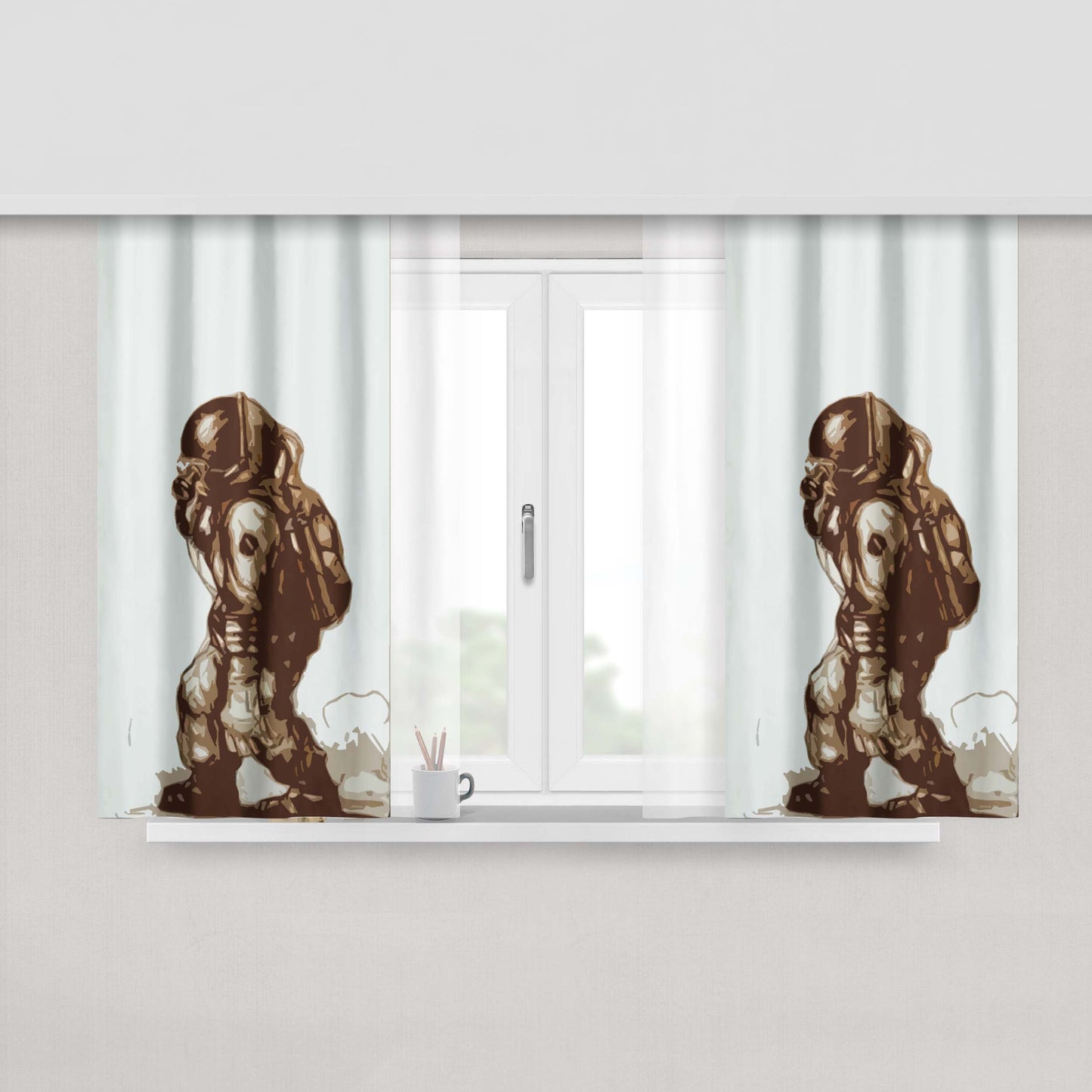 Astrounot Peach Skin Window Curtains