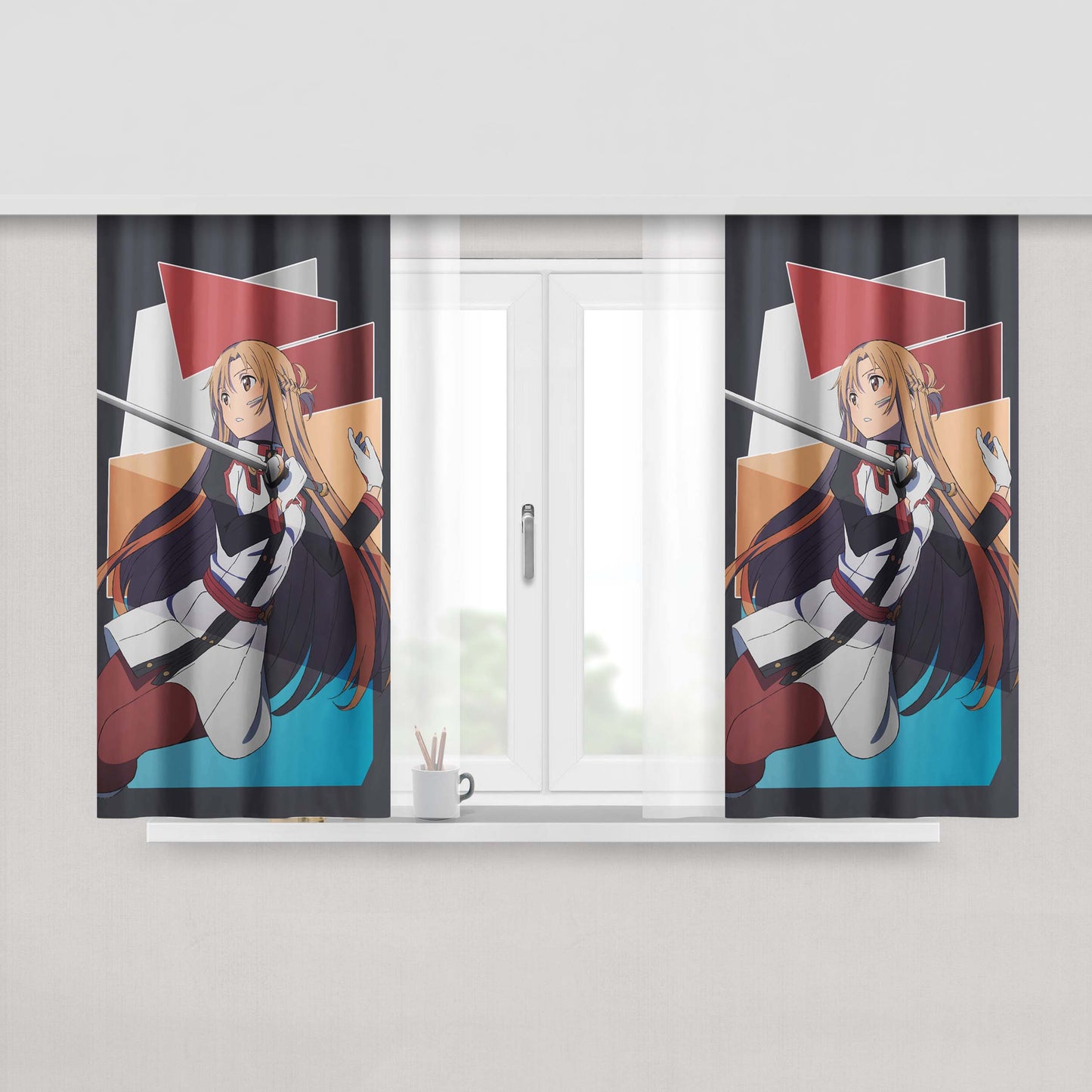 Asuna Os Peach Skin Window Curtains