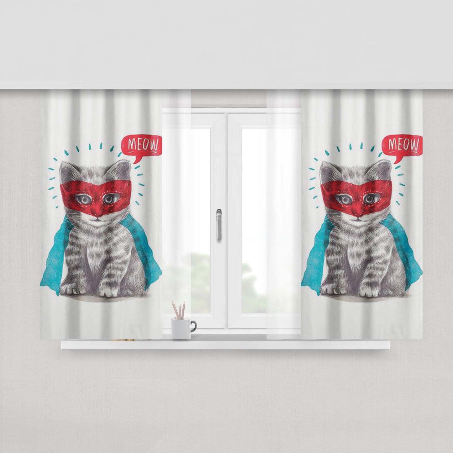 At Your Service Peach Skin Window Curtains