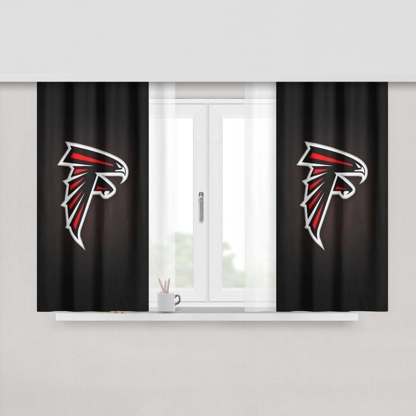 Atlanta Falcons Peach Skin Window Curtains