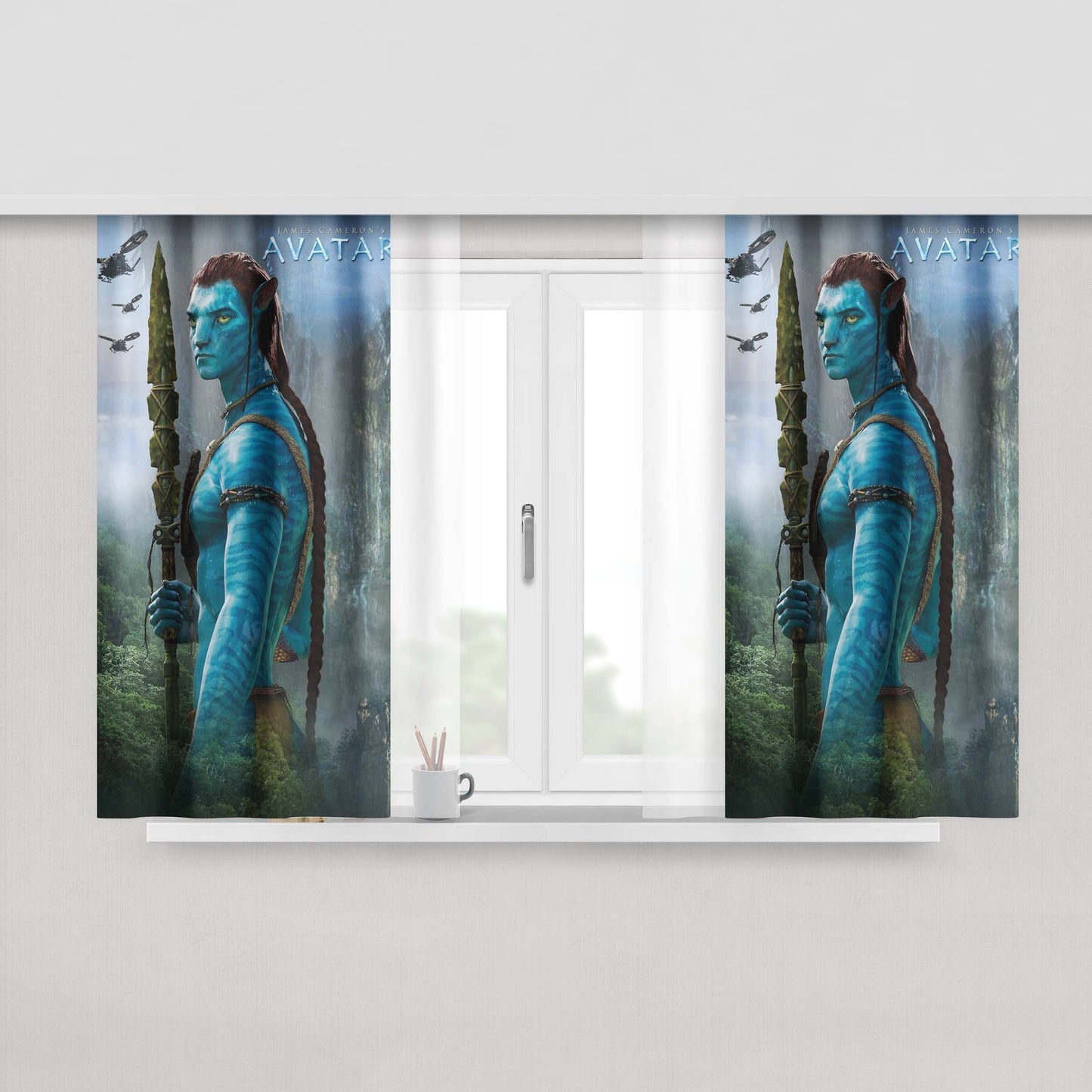 Avatar Male- Peach Skin Window Curtains
